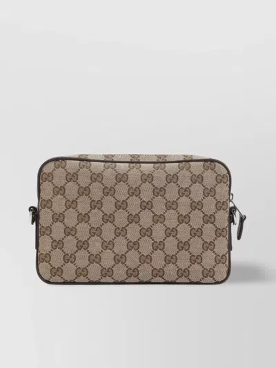Gucci Polyester Shoulder Bag Leather Piping