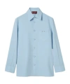 Gucci Pastel Light-blue Tech Panama Shirt In Blue