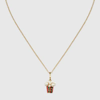 Gucci Popcorn Pendant Chain Necklace In Gold