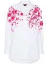 Gucci Floral Cotton Poplin Shirt In White