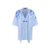 Gucci Midi Dress With Floral Embroidery And V-neckline