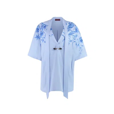 Gucci Poplin Mini Dress In Blue