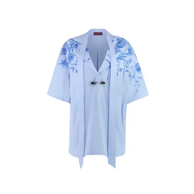 Gucci Poplin Mini Dress Women In Blue