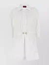 Gucci Women Cotton Poplin Shirt With Horsebit Hardware In White