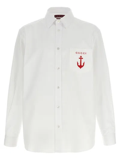 Gucci Poplin Shirt In White