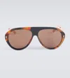 Gucci Port Royale Aviator Sunglasses In Brown