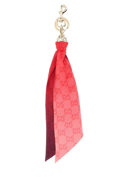 Gucci Portachiavi In Tessuto Stampato  Donna In Pink