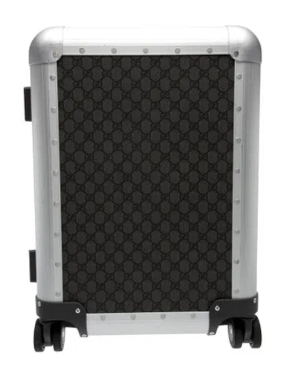 Pre-owned Gucci Porter Cabin Plus Trolley Suitcase In Black
