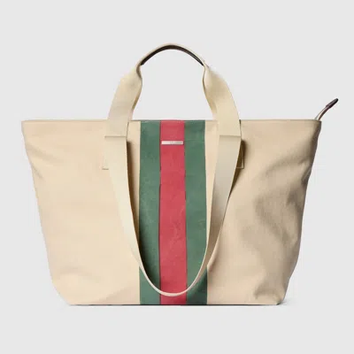 Gucci Positano Medium Tote Bag In White