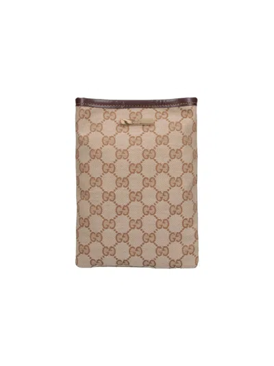 Gucci Pouch Mini "gg" In Sand