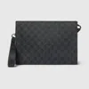 Gucci Pouch With Gg Detail In Black