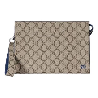 Gucci Pouch With Gg Detail 'beige Ebony Supreme'