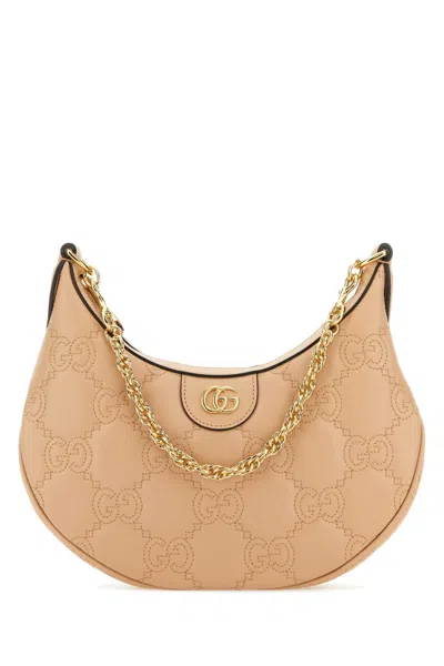 Gucci Powder Pink Leather Small Lion Gg Handbag