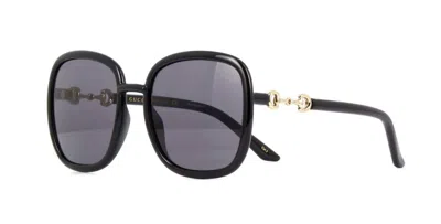 Pre-owned Gucci Prada Pr A09s Black/dark Grey (1ab-5s0) Sunglasses In Gray