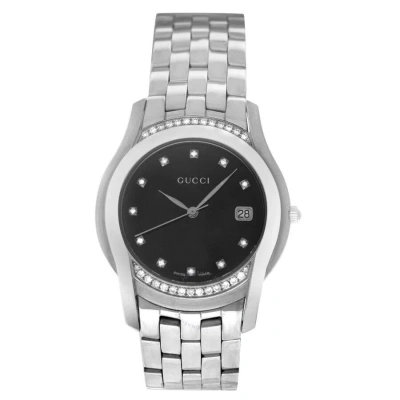 Gucci G Class Xl Quartz Diamond Black Dial Unisex Watch 5505 In Metallic