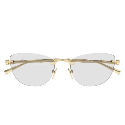 Gucci Prescription Glasses Gg2063 S 006 Gold/transparent Women