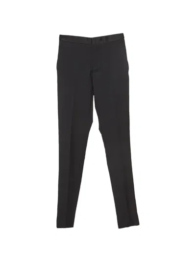 Pre-owned Gucci Wool-blend Tailored Trousers In Black