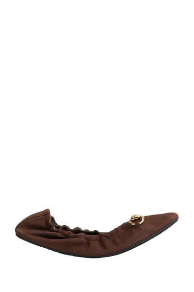 Gucci Prima Ballet Flats In Brown