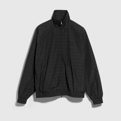 Gucci Prince Of Wales Nylon Zip Jacket In Black