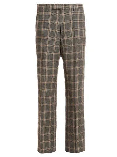 Gucci Prince Of Wales Trousers In Black