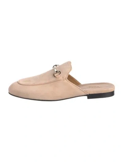 Pre-owned Gucci Princetown 1955 Horsebit Accent Mules In Neutrals