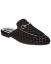 Gucci Princetown Gg Velvet Mule In Black