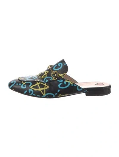 Pre-owned Gucci Princetown Ghost Horsebit Accent Mules In Black