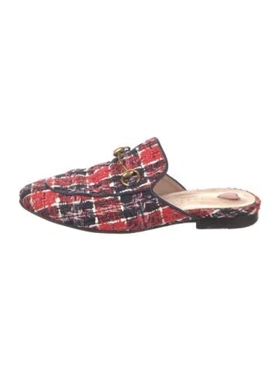 Pre-owned Gucci Princetown Horsebit Accent Mules In Multi