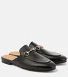 Gucci Princetown Horsebit-detailed Leather Slippers In Black