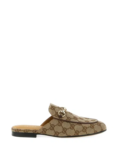 Gucci Princetown Horsebit Mules In Brown