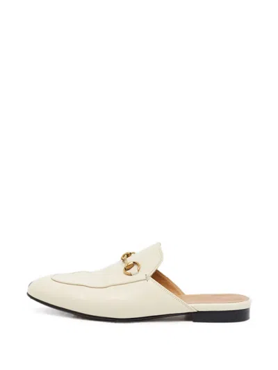 Pre-owned Gucci Princetown Horsebit-detail Mules In Neutrals