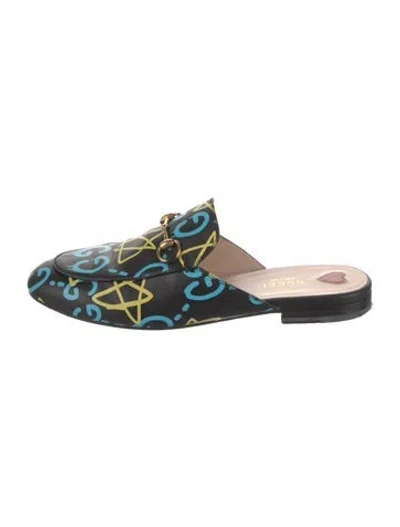 Pre-owned Gucci Princetown Leather Mules In Multi