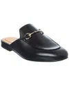 Gucci Princetown Leather Slipper In Black