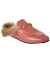 Gucci Princetown Leather Slipper In Red