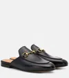 Gucci Princetown Horsebit-detailed Leather Slippers In Black