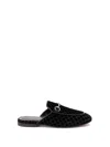 Gucci Women Princetown Gg Supreme Velvet Mule In Black