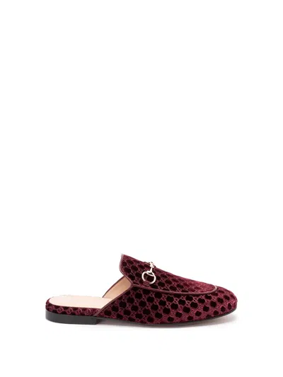 Gucci `princetown` Loafers With `horsebit` In Burgundy