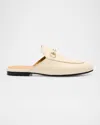 GUCCI PRINCETOWN MONOGRAM HORSEBIT LEATHER MULES