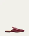 Gucci Princetown Monogram Horsebit Leather Mules In Brown