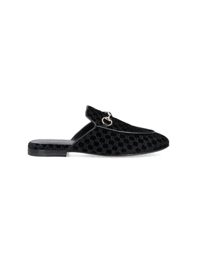 Gucci "princetown" Mules In Black