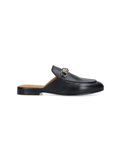 Gucci "princetown" Mules In Black