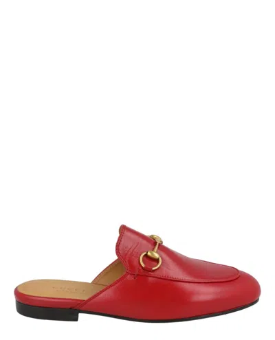 Gucci Princetown Mules In Red