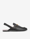 Gucci Toddler Princetown Leather Slipper In Black