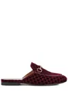 Gucci Princetown Velvet Slippers In Brown