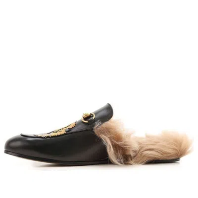 Gucci Princetown With Tiger Appliqueleather 'black'