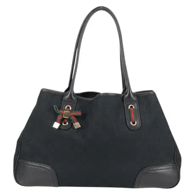 Pre-owned Gucci Princy Black Canvas Tote Bag ()