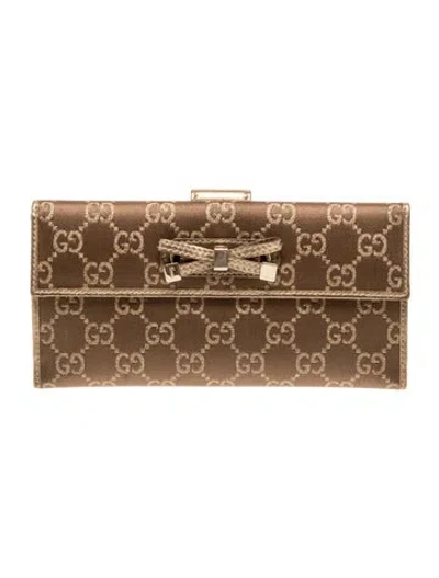 Pre-owned Gucci Princy Continental Wallet Gg Canvas Continental Wallet