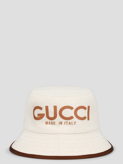 Gucci Print Bucket Hat In Brown
