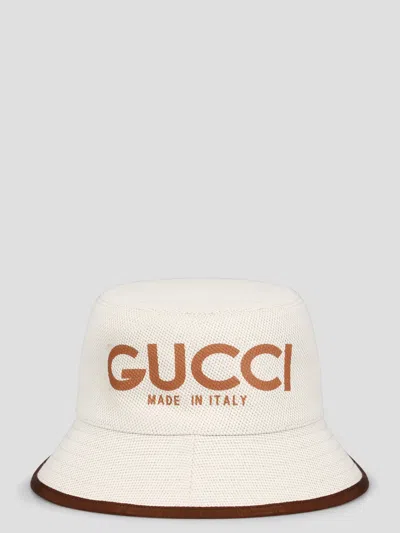Gucci Print Bucket Hat In White