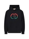 Gucci Interlocking G Hooded Sweatshirt In Black  